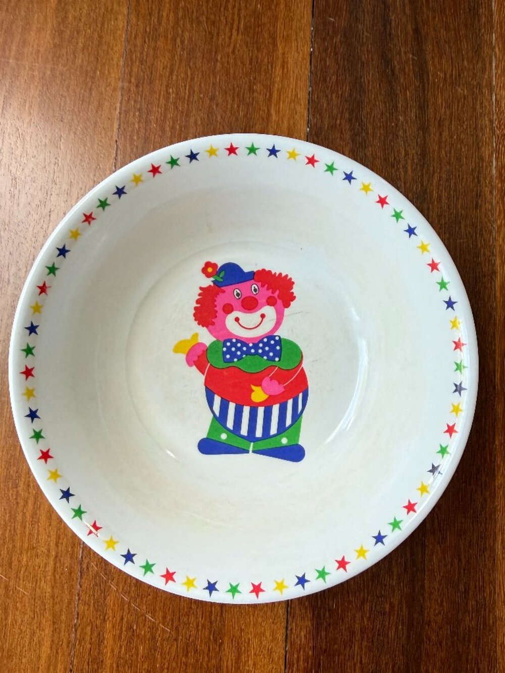 Vintage Melamine Children's Clown Bowl